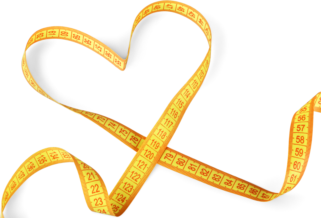 Measuring Tape Forming a Heart Shape Cutout